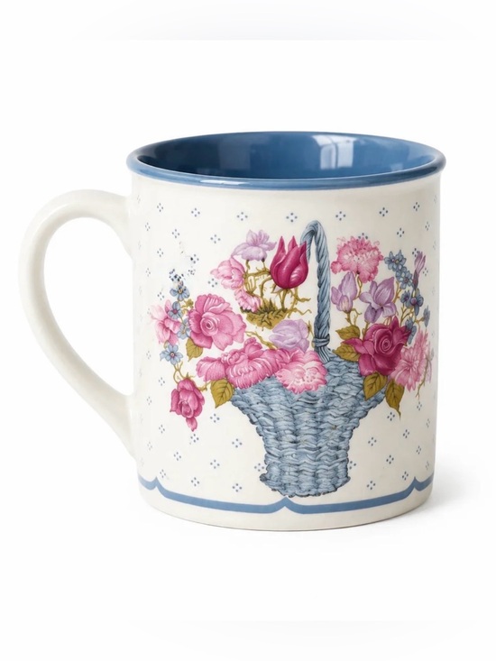 Potpourri Press Marvelous Other - Vintage Marvelous Mugs Potpourri Press Floral Basket Coffee Mug 1988 Shabby chic